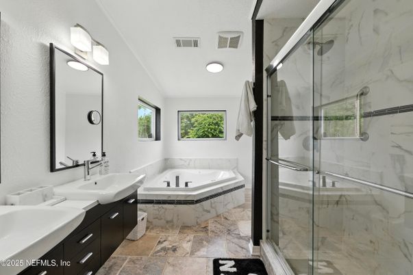 Bathroom, Glass Shower, Interior, Marble Walls