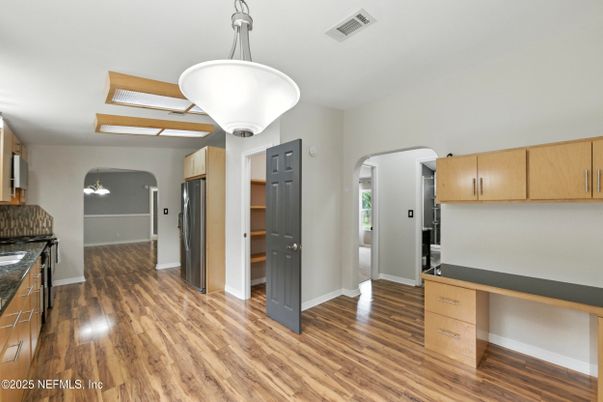 Interior, Kitchen, Wood Texture Flooring