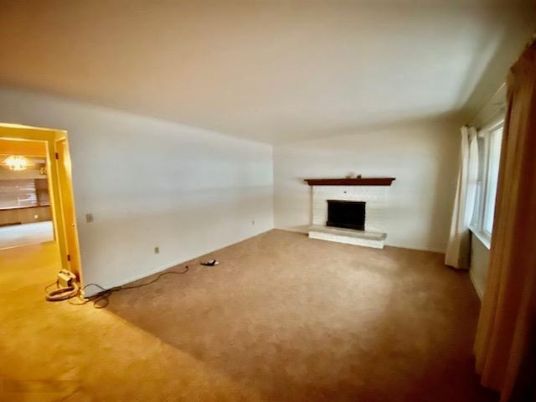 Empty room, Fireplace, Interior