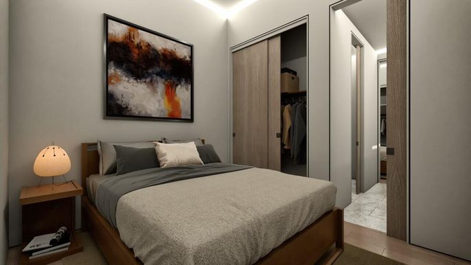 Bedroom, Interior, Wood Texture Flooring