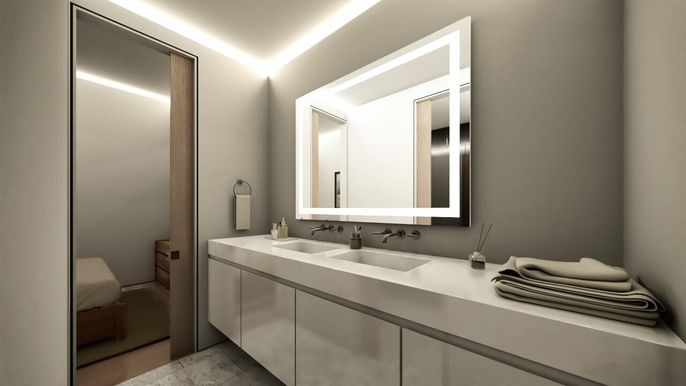 Bathroom, Dual Sink Vanities, Interior