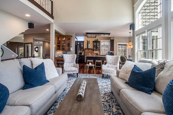Dining room, Interior, Kitchen, Living room, Pendant Lights, Recessed Lighting, Wood Texture Flooring