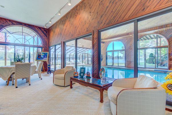 Dining room, Interior, Recessed Lighting, Sun Room
