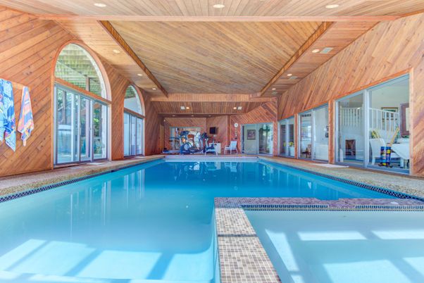 Interior, Pool, Recessed Lighting, Wooden Ceilings, Wooden Walls