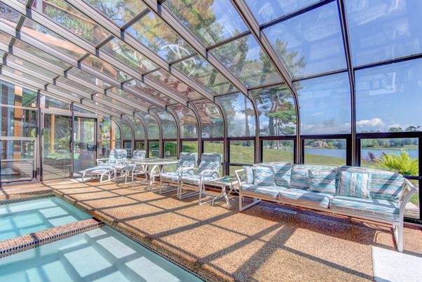 Glass Ceilings, Interior, Pool, Sun Room, Water