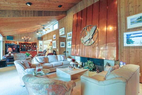 Fireplace, Interior, Living room, Wooden Ceilings, Wooden Walls