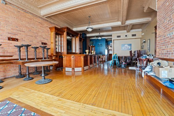 Interior, Stone Walls, Wood Texture Flooring