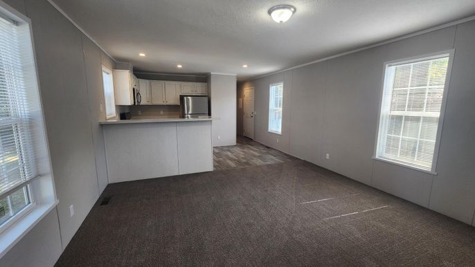 Empty room, Interior, Kitchen, Recessed Lighting