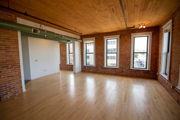 Empty room, Interior, Stone Walls, Wooden Ceilings, Wood Texture Flooring