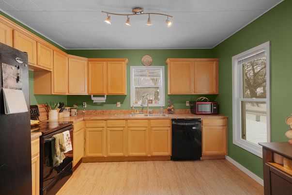 Interior, Kitchen, Wood Texture Flooring