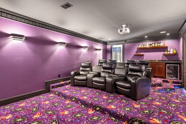 Home Theatre Room, Interior, Projection Screen, Recessed Lighting, Theatre Room