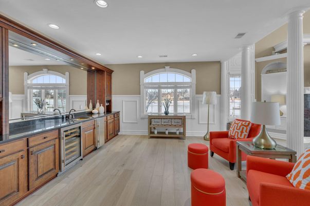 Interior, Kitchen, Living room, Recessed Lighting, Wood Texture Flooring