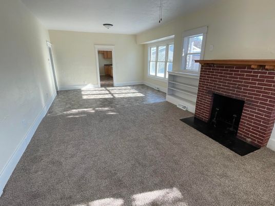 Empty room, Fireplace, Interior