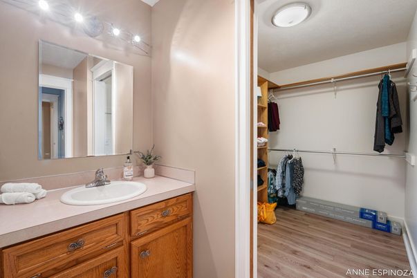 Bathroom, Dual Sink Vanities, Interior, Wood Texture Flooring