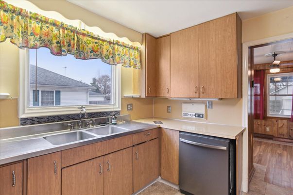 Interior, Kitchen, Wood Texture Flooring