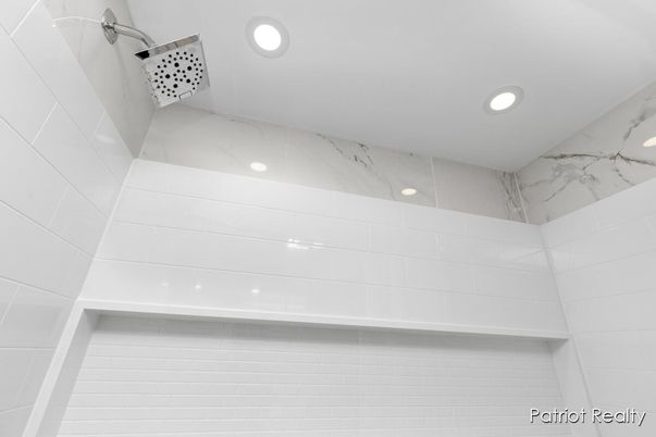 Bathroom, Interior, Marble, Recessed Lighting