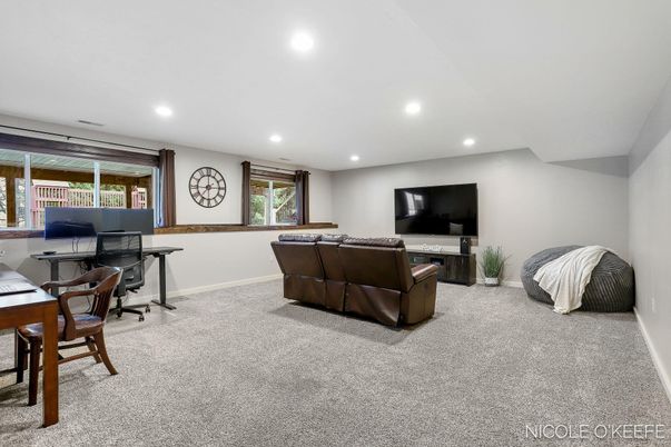 Home Office, Interior, Recessed Lighting
