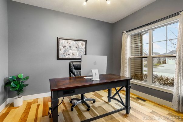 Home Office, Interior, Wood Texture Flooring