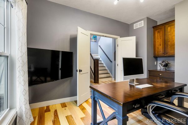 Home Office, Interior, Wood Texture Flooring
