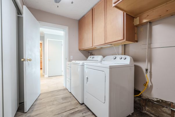 Interior, Washer, Wood Texture Flooring