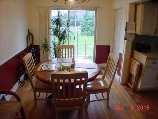 Dining room, Interior, Wood Texture Flooring