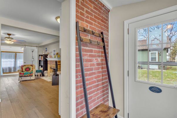 Fireplace, Interior, Stone Walls, Wood Texture Flooring