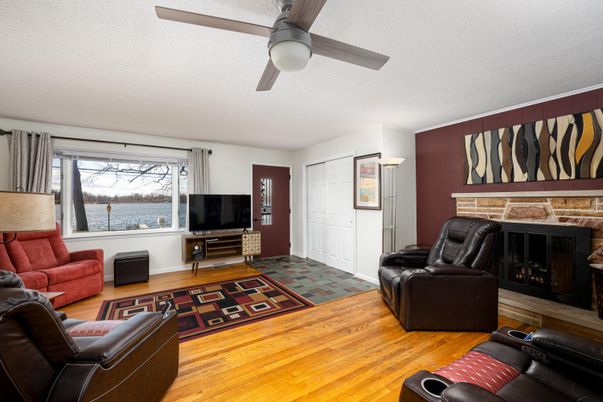 Fireplace, Interior, Living room, Wood Texture Flooring