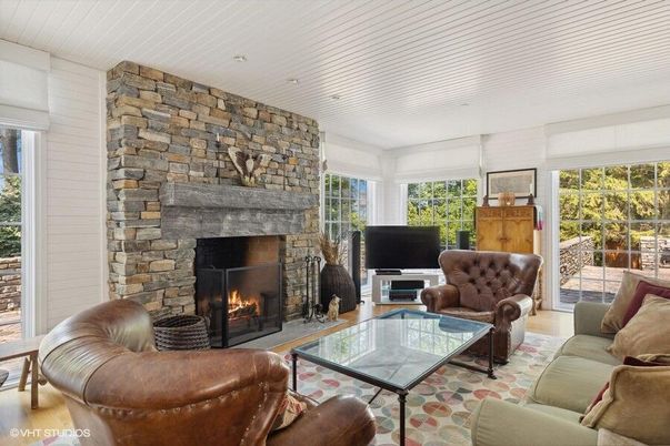 Fireplace, Interior, Living room, Stone Walls