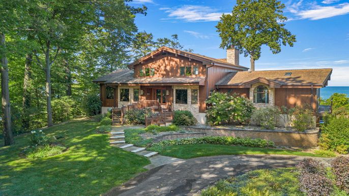 Backyard, Exterior, Facade, Water, Log Home