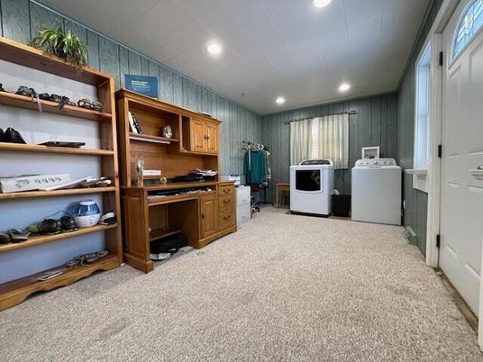 Home Office, Interior, Recessed Lighting, Washer