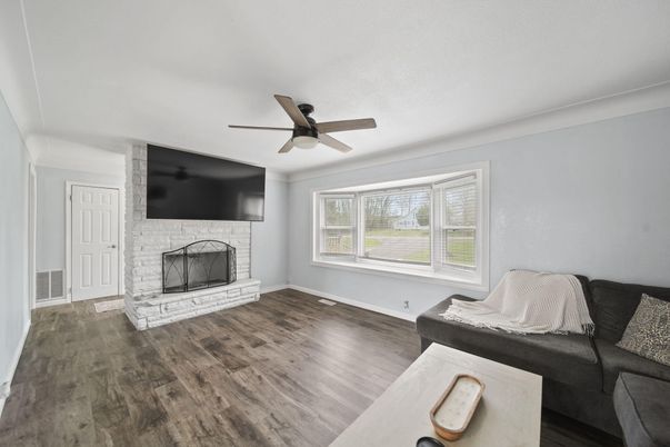 Fireplace, Interior, Living room, Wood Texture Flooring