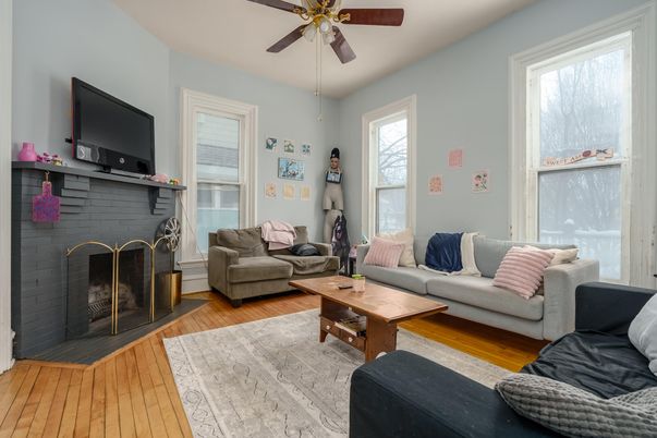 Fireplace, Interior, Living room, Wood Texture Flooring