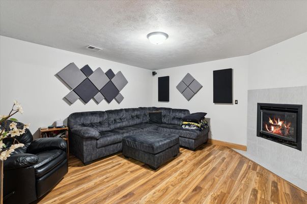 Fireplace, Interior, Living room, Wood Texture Flooring