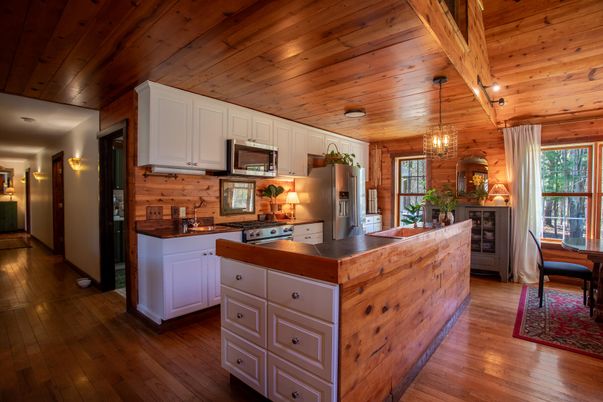 Interior, Kitchen, Pendant Lights, Wooden Beams, Wooden Ceilings, Wood Texture Flooring