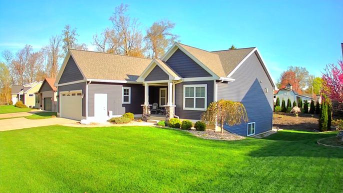 Attached, Backyard, Exterior, Facade, Farmhouse