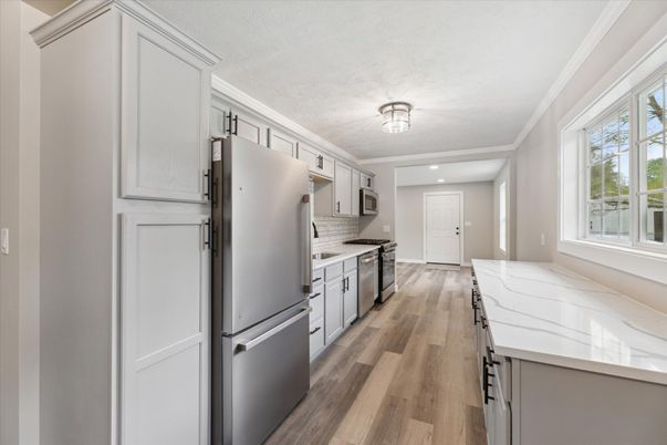 Interior, Kitchen, Wood Texture Flooring