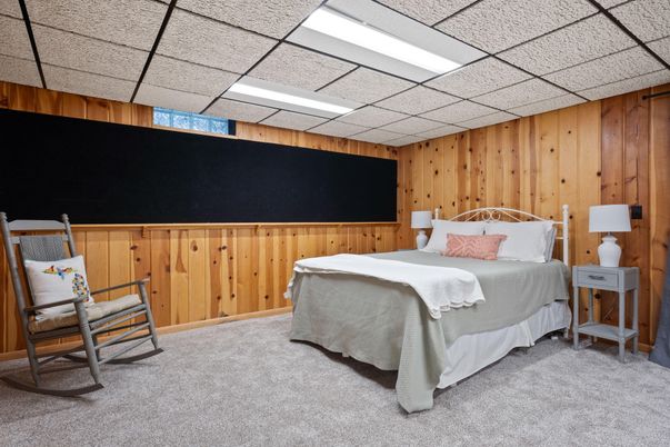 Bedroom, Interior, Wooden Walls