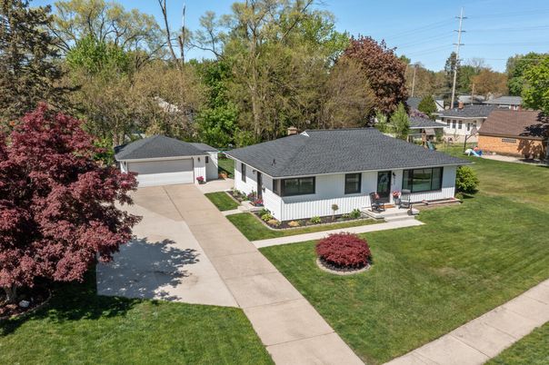 Backyard, Detached Garage, Exterior, Facade, Ranch