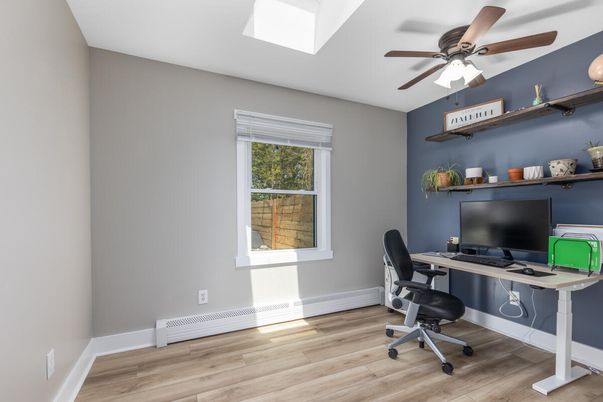 Home Office, Interior, Wood Texture Flooring