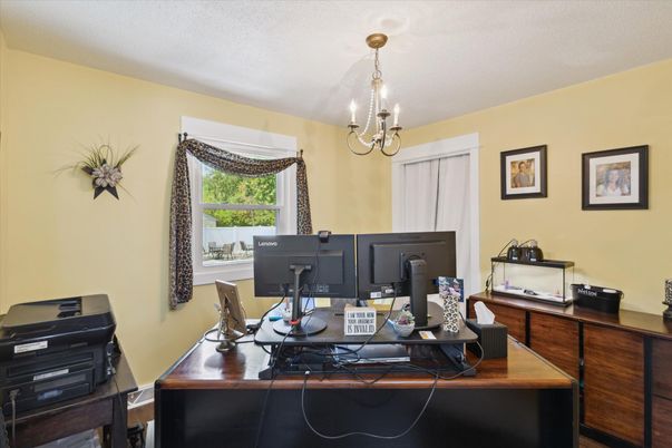 Chandelier, Home Office, Interior