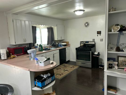 Interior, Kitchen, Wood Texture Flooring