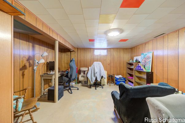 Home Office, Interior, Wooden Walls