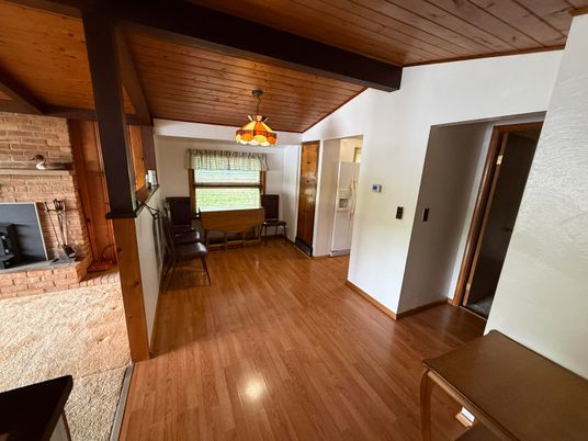Fireplace, Interior, Stone Walls, Wooden Beams, Wooden Ceilings, Wood Texture Flooring