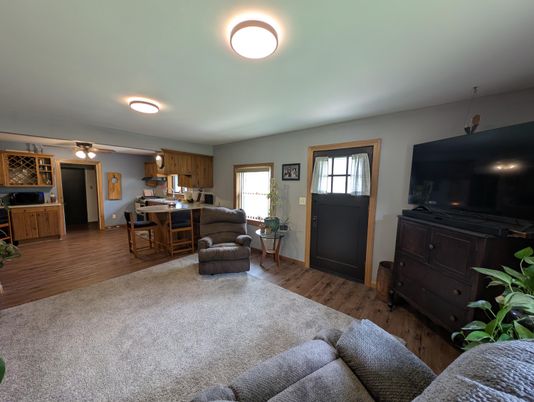 Dining room, Interior, Kitchen, Living room, Wood Texture Flooring
