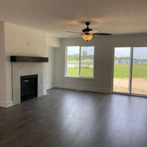 Empty room, Fireplace, Interior, Wood Texture Flooring