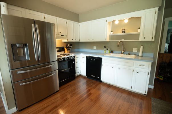 Interior, Kitchen, Wood Texture Flooring