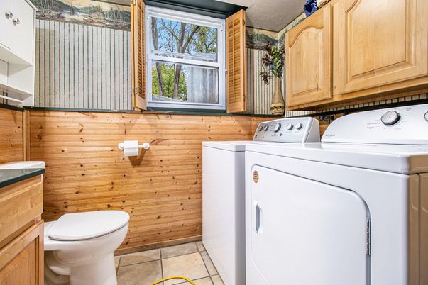 Interior, Washer, Wooden Walls