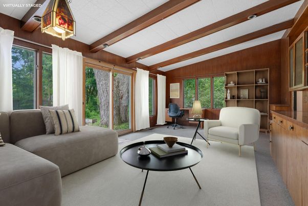 Interior, Living room, Wooden Beams, Wooden Walls