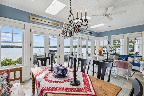 Chandelier, Dining room, Interior, Pendant Lights, Recessed Lighting, Sun Room, Water