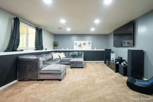 Interior, Living room, Recessed Lighting